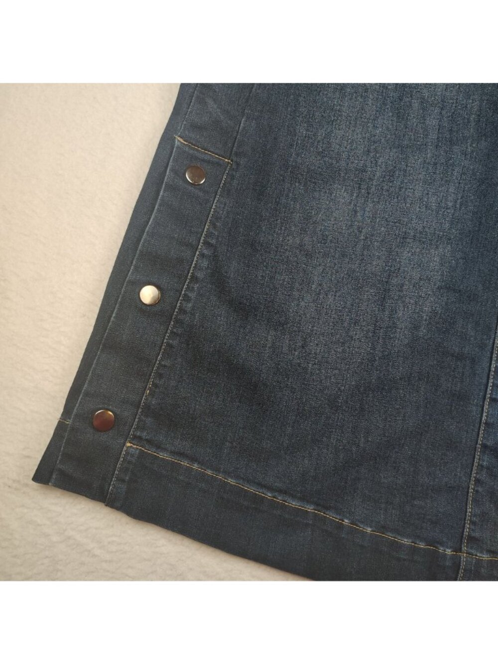 Christopher & Banks Denim Skirt Womens sz 10 Long Modest - Picture 3 of 9